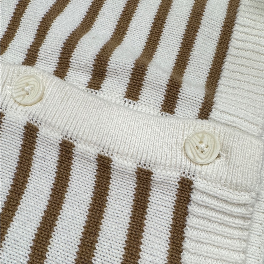Croft & Barrow Brown and Cream Striped Knit Vest - Picture 4 of 4